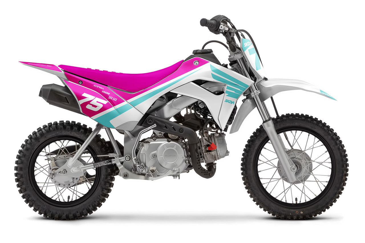 DIVIDE Pink/Teal Honda Mini Full Graphics Kit | SKDA USA