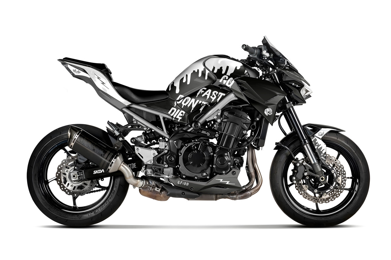 葉月セット BLACK DESIGN GFDD Black Kawasaki Z Full Graphics Kit | SKDA USA