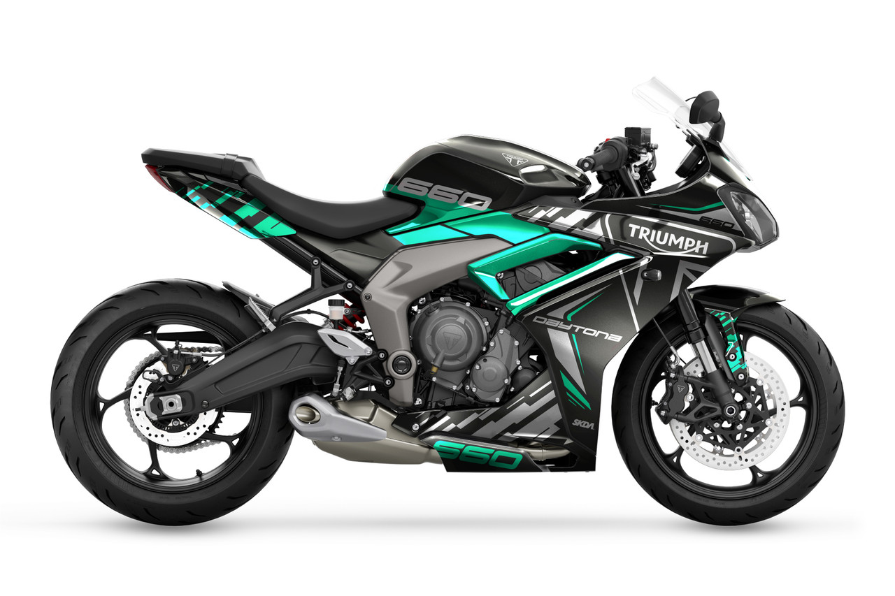 CHRONOS CHROME Teal Daytona Full Graphics Kit | SKDA USA