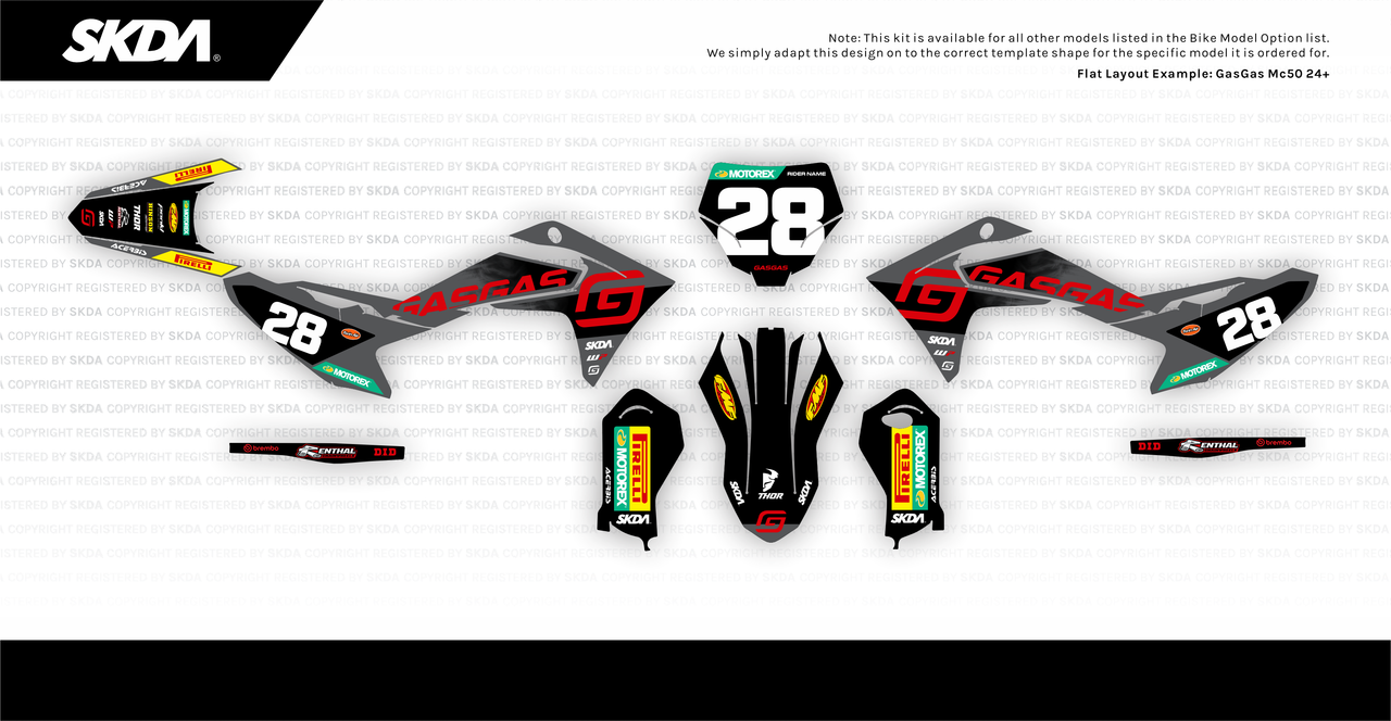 OCTANE Black GasGas Mini Full Graphics Kit | SKDA USA