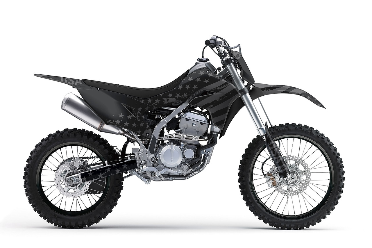 GRIT Blk/Grey KLX/KDX Full Graphics Kit | SKDA USA