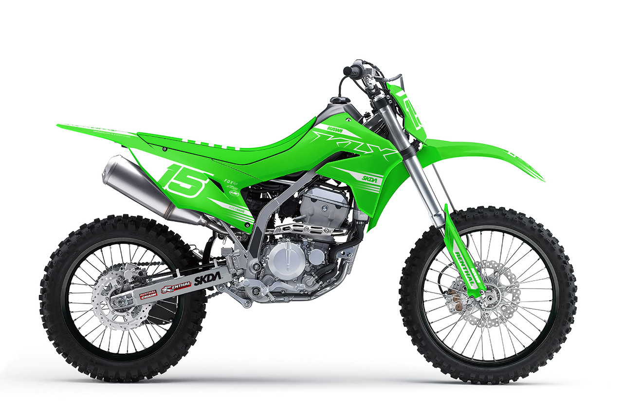 SMOKE V2 Grn/Wht KLX/KDX Full Graphics Kit SKDA USA