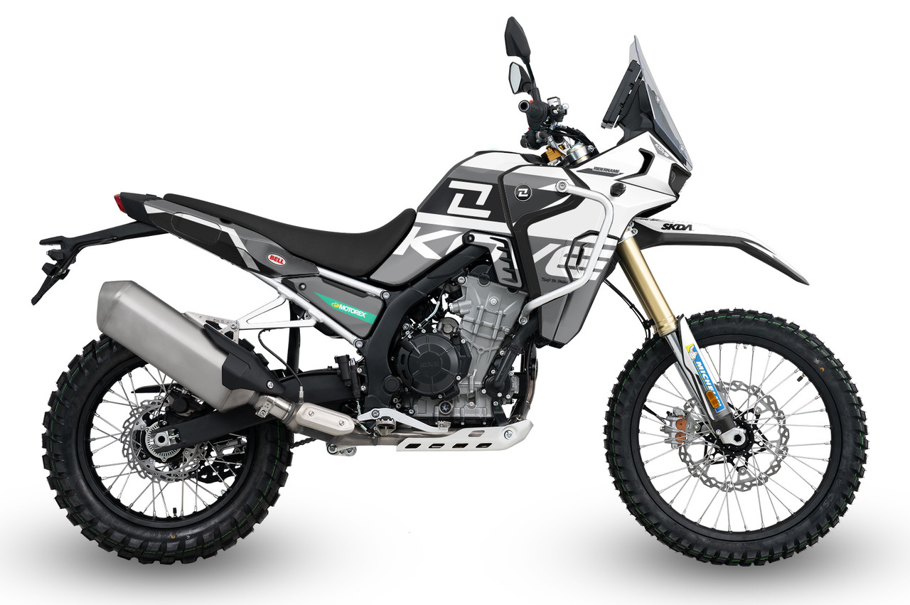 英語 DISTANCE Grey Kove 800X Rally Full Graphics Kit | SKDA USA