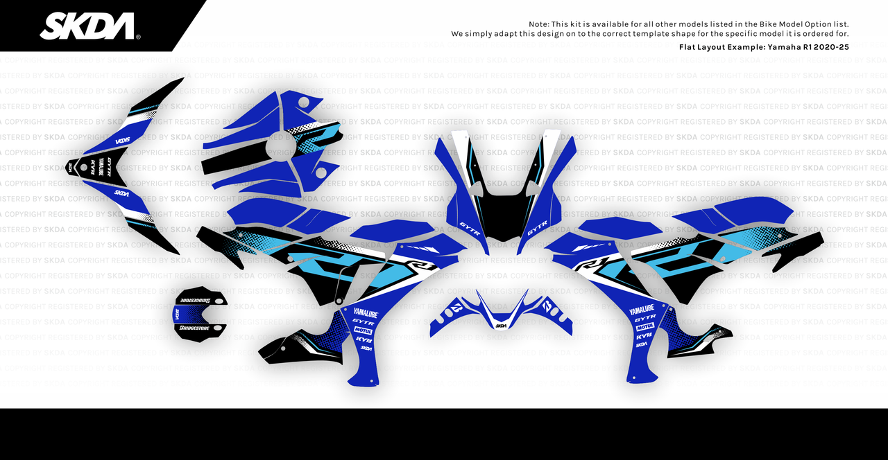 Blue Inabel Graphics IONIC Blue Supersport Full Graphics Kit | SKDA USA