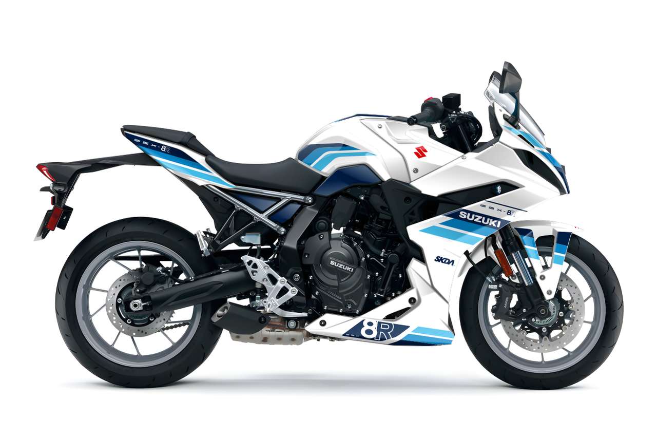 BLUR Blue GSX-8R Full Graphics Kit | SKDA USA