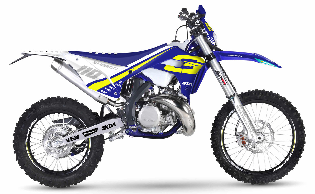 DIVIDE White Sherco Full Graphics Kit SKDA USA