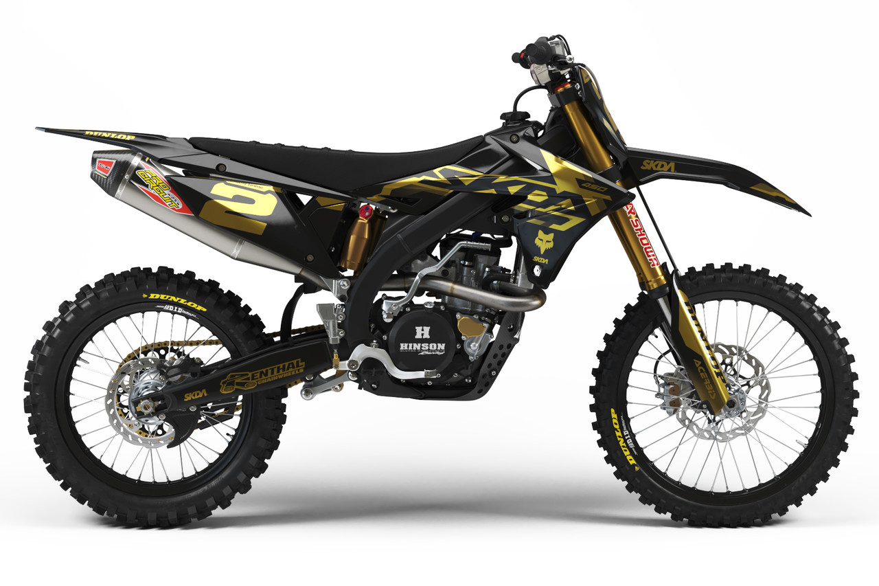 PADDOCK CHROME Gold Suzuki Full Graphics Kit | SKDA USA