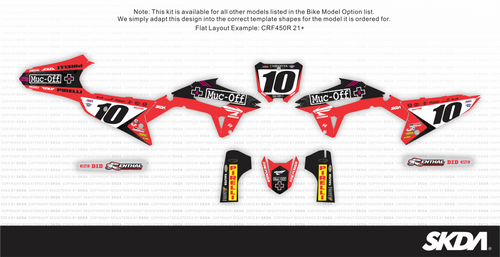 2021 MucOff Honda Racing Team Full Graphics Kit