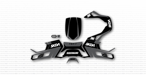 Fox V3/RS Helmet Graphics Kit - by SKDA