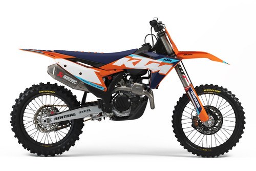 CURE Wht/Navy KTM Full Graphics Kit