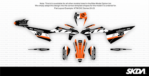 FLAGGER Orange KTM Full Graphics Kit | SKDA USA