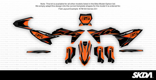 EGO Org/Blk KTM Full Graphics Kit | SKDA USA