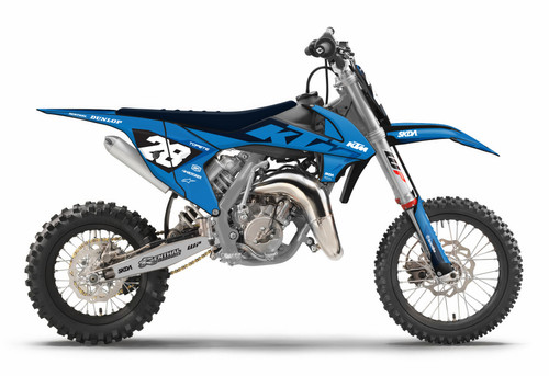 DAGSOM Blue KTM Mini Bike Graphics Kit, Designed and Produced by SKDA