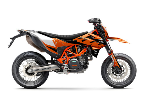 CENTRALIZE Black KTM 690 Full Graphics Kit designed and manufactured by SKDA Moto Creative.