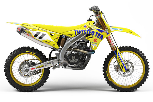 24 TWISTED TEA Yellow Suzuki Full Graphics Kit by SKDA