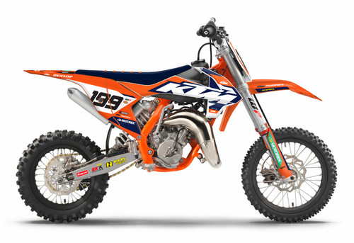 VISION White KTM Mini Bike Full Graphics Kit Designed and Produced by SKDA