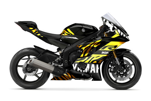 CAPTIVE CHROME Gold Supersport Full Graphics Kit designed and manufactured by SKDA Moto Creative.