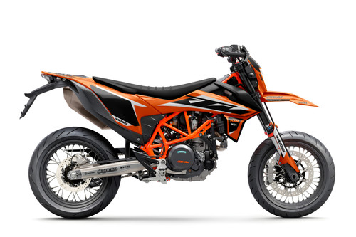SPUR Orange KTM 690 Full Graphics Kit designed and manufactured by SKDA Moto Creative.