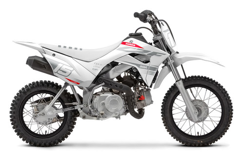 SMOKE V2 Wht/Grey Honda Mini Bike Full Graphics Kit designed and manufactured by SKDA Moto Creative.