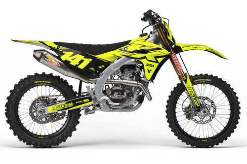WIDE NEON KX/KXF Full Graphics Kit designed and manufactured by SKDA Moto Creative.