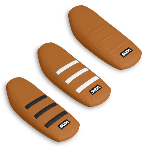 Talaria Sting Rippled Seat Cover - TAN designed and manufactured by SKDA Moto Creative.