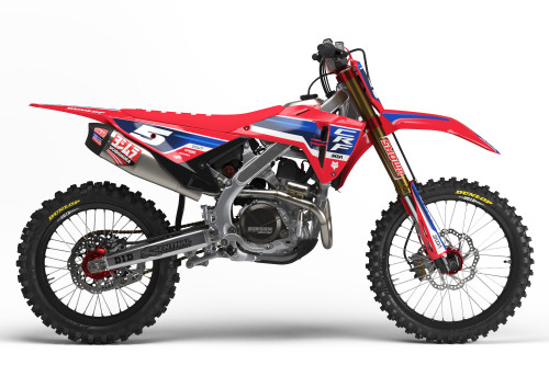 AXIS Red CR/CRF Full Graphics Kit designed and manufactured by SKDA Moto Creative