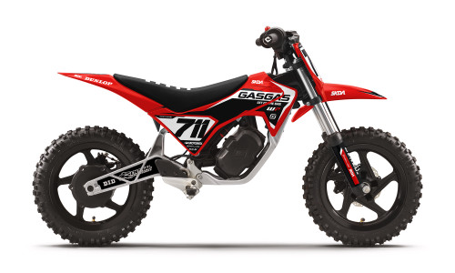 IGNITE Blk/Red GasGas MC-E2 Full Graphics Kit designed and manufactured by SKDA Moto Creative.