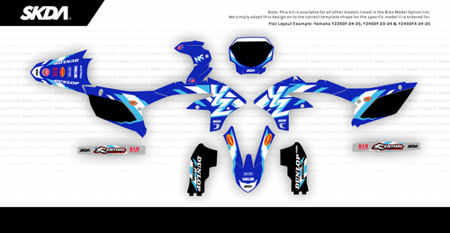 FIFTIETH Blue YZF/WRF Full Graphics Kit | SKDA USA