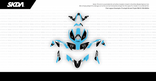 IDLE Cyan Street Triple 765 Full Graphics Kit | SKDA USA