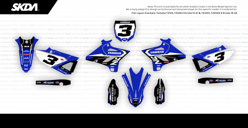 SPILL Blue/Black YZ Full Graphics Kit | SKDA USA