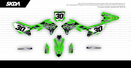 EMBER Green KX/KXF Full Graphics Kit | SKDA USA