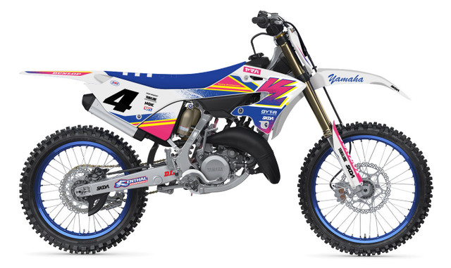 送料無料商品の通販 25 CLUBMX USA SKDA | Kit Graphics Full YZ White CHROME 知育玩具