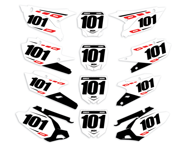 Number Plate Graphics - Yamaha YZ & WR 2 Stroke Models - SKDA US