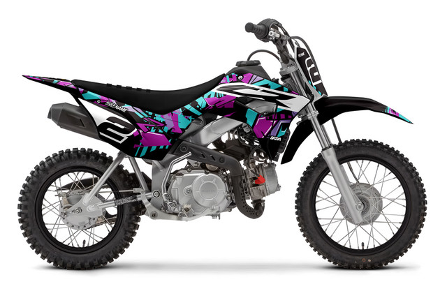 DIVIDE Pink/Teal Honda Mini Full Graphics Kit | SKDA USA