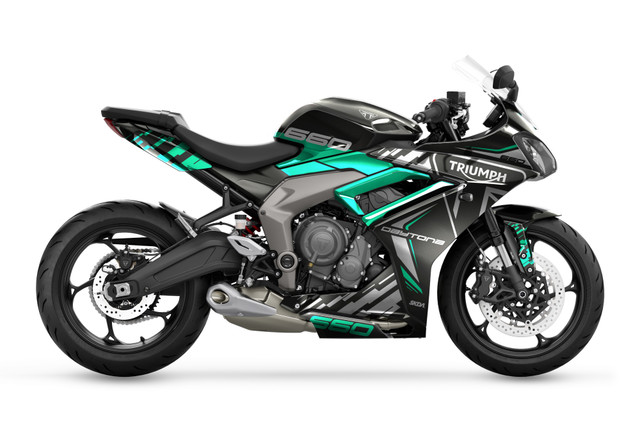 GRANULE White Street Triple 765 Full Graphics Kit | SKDA USA