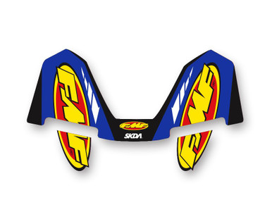 TEAM BLUE FMF Endcap Decal Set | SKDA USA
