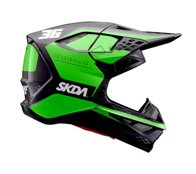 CLICK Green Alpinestars Helmet Graphics Kit SKDA USA