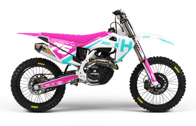 DIVIDE Pink/Teal Husqvarna Full Graphics Kit | SKDA USA