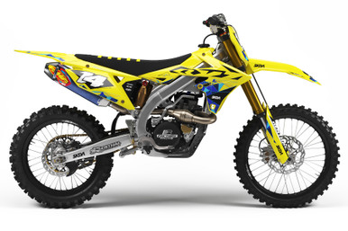 Blue Riudge Graphics RIDGE Ylw/Blue Suzuki Full Graphics Kit | SKDA USA
