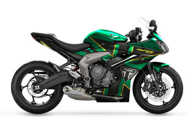 あま ROYAL CHROME Green/Gold Daytona Full Graphics Kit | SKDA USA