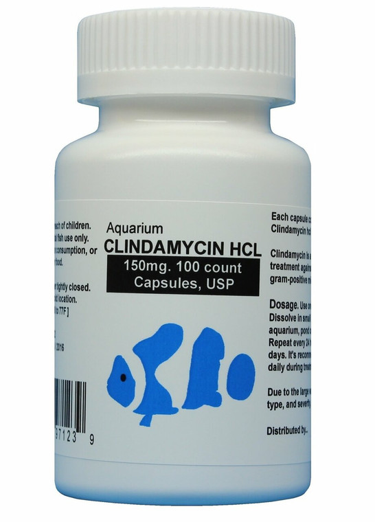 Fish Clindamycin - Aquarium antibiotics 150 mg 100 Capsules