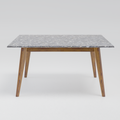 Black Terrazzo on Walnut Wood Square Coffee Table