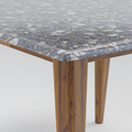 Black Terrazzo on Walnut Wood Square Coffee Table