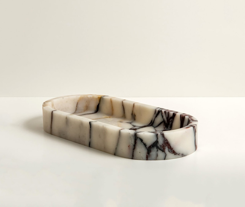 Calacatta Viola Marble Oval Tray Catchall