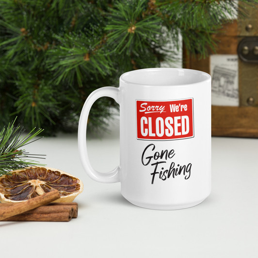 Gone Fishing, Mug