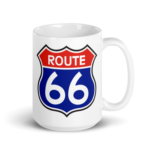White glossy mug