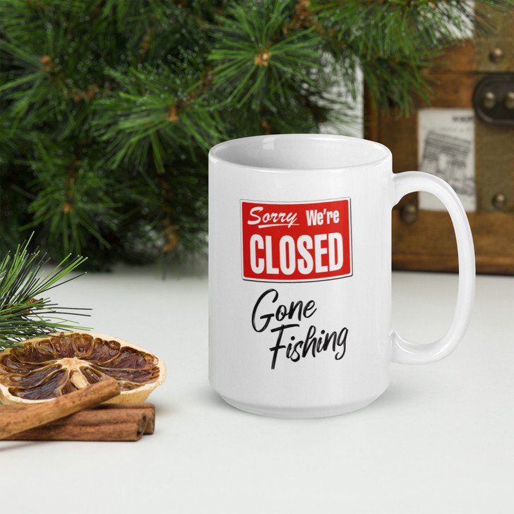Gone Fishing, Mug
