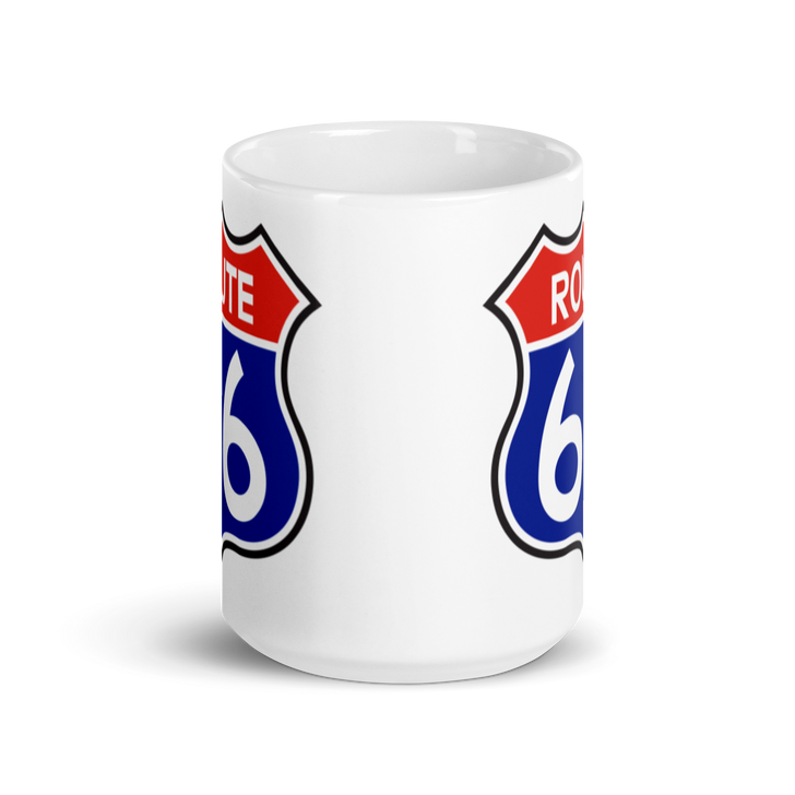 White glossy mug