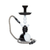 hookah, shisha, amira, amira storm, 16 inches, black and white