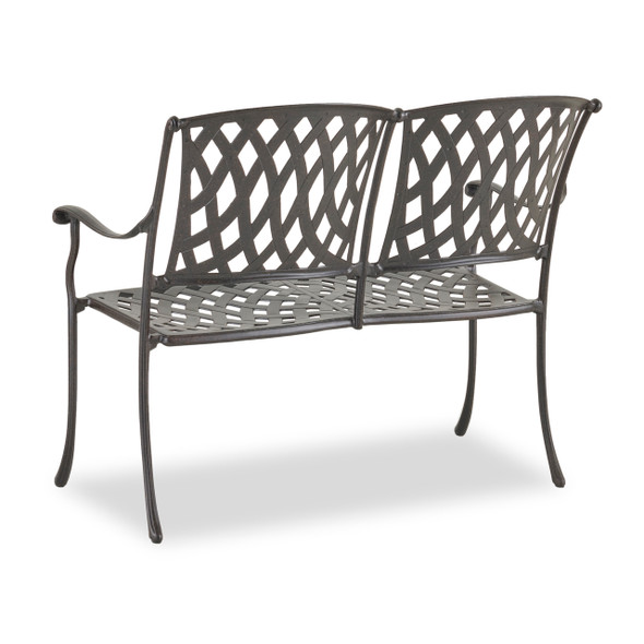 Tivoli Aged Bronze Cast Aluminum Loveseat Bench